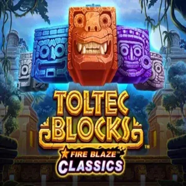 Fire Blaze: Toltec Blocks logo by Rarestone Gaming SlotsGem Casino